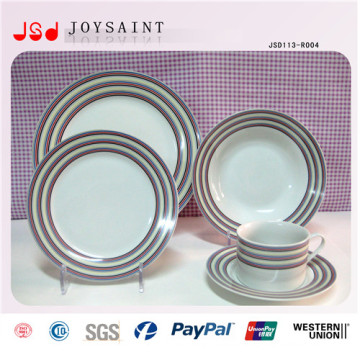 Wholesale High Quality Unbreakable Ceramic Handpainting Dinner Set 18 PCS